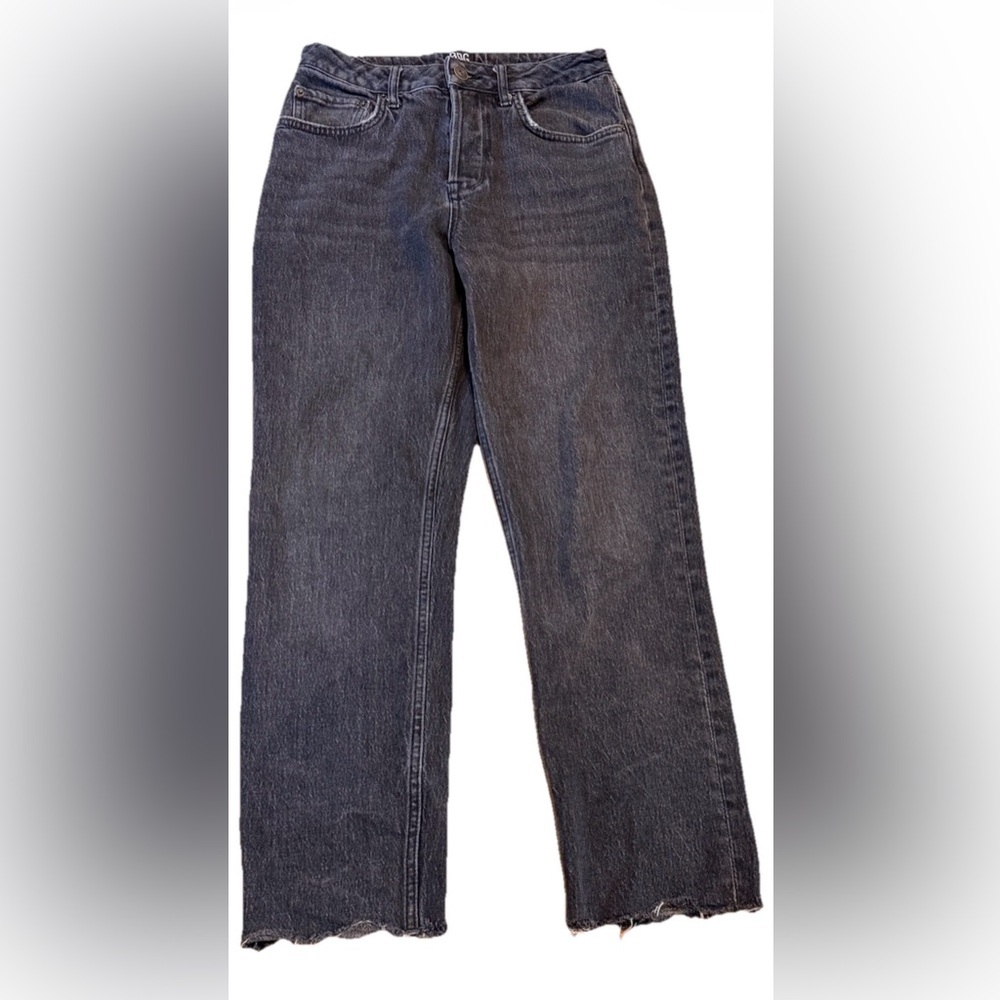 BDG Urban Outfitters Dillon Womens 29x32 Washed Black Straight Raw Hem Jeans
